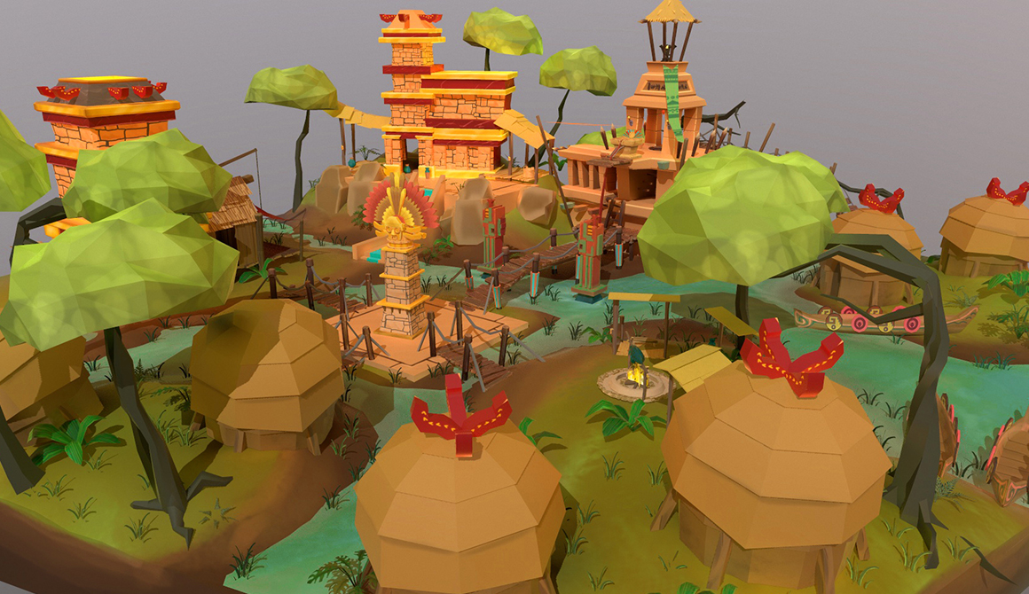 Environnement incas : projet cursus animation 3d / jeux vidéo game art - années 2 à 4