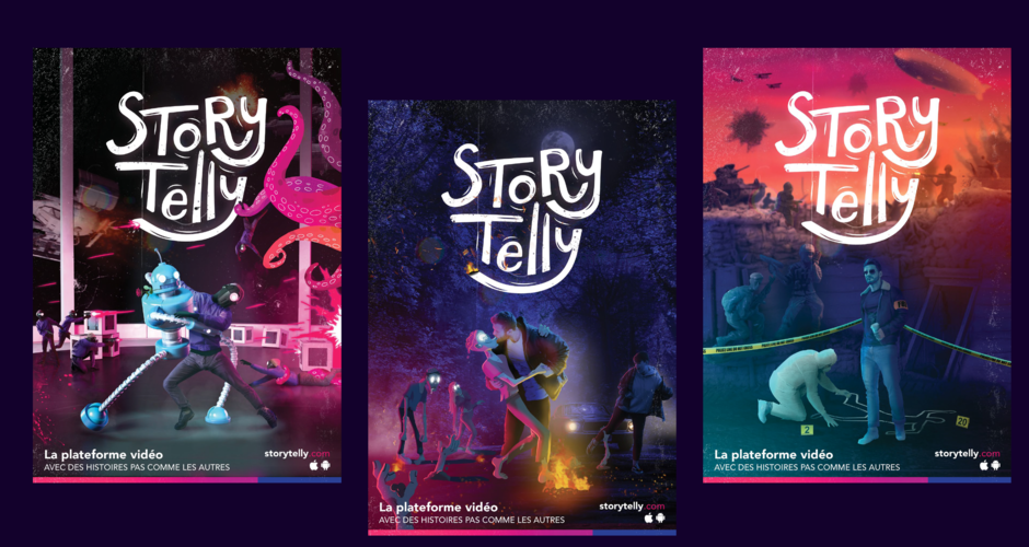 projet école graphic and digital design : StoryTelly