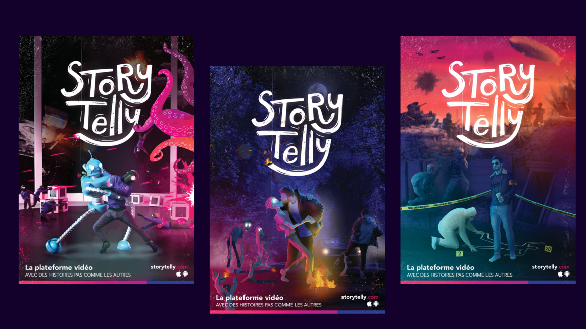 StoryTelly : projet cursus design graphique et digital - années 2 à 4