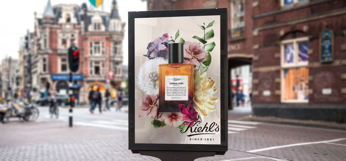 Affiche Kiehl's : projet cursus design graphique et digital - années 2 à 4