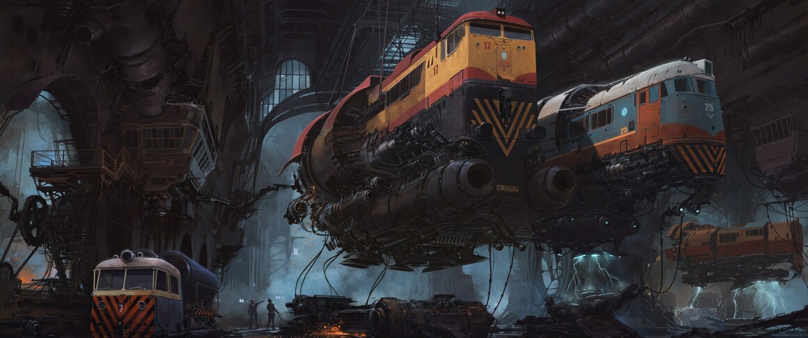 Station de métro Retropunk : projet cursus animation 3d / jeux vidéo game art - année 5