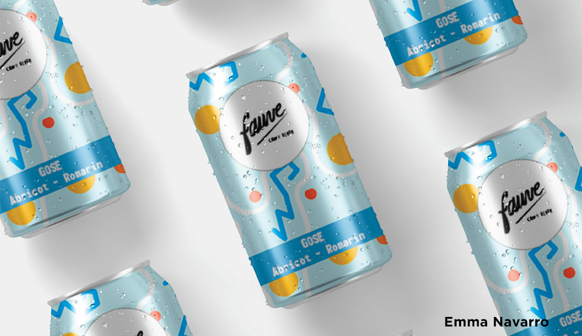 BRASSART x Fauve bière : Conception d'une étiquette : projet cursus design graphique et digital - années 2 à 4