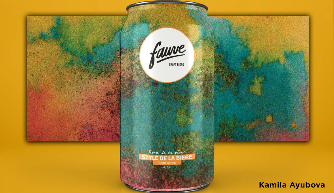 BRASSART x Fauve bière : Conception d'une étiquette : projet cursus design graphique et digital - années 2 à 4