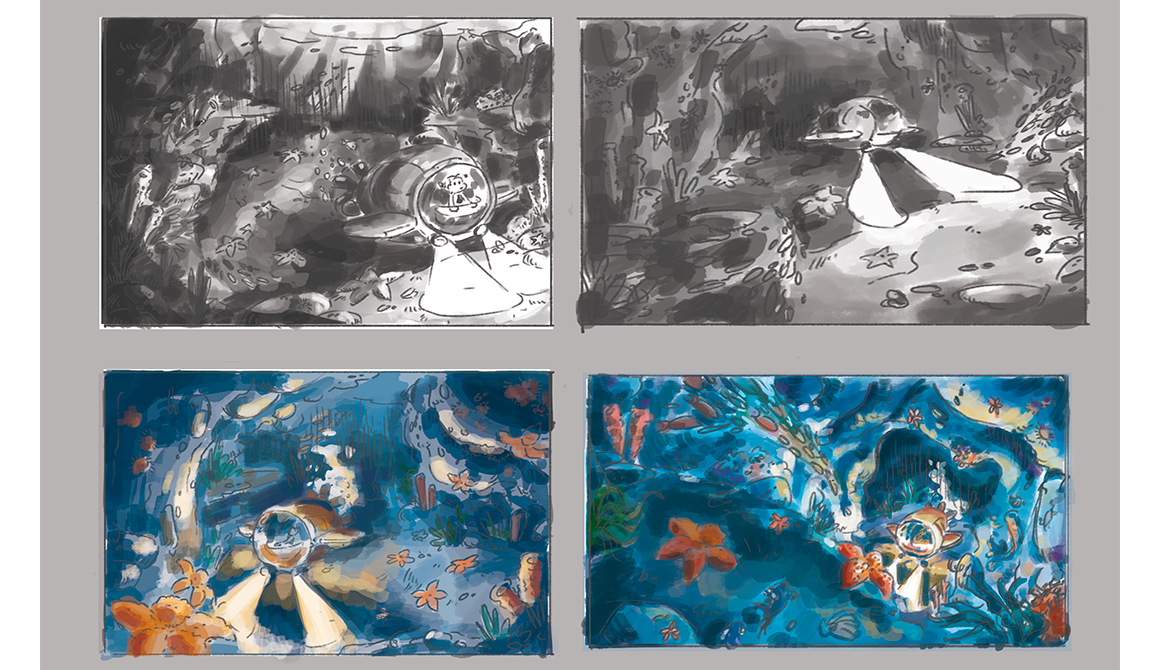 Concept Art - Un peu plus près des étoiles : projet cursus arts graphiques illustration - années 2 à 4