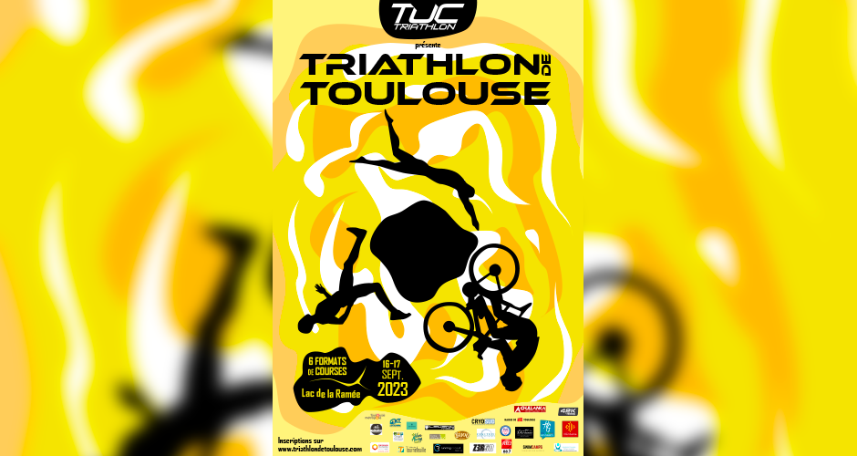 projet école design graphique et digital : Affiche TUC Triathlon