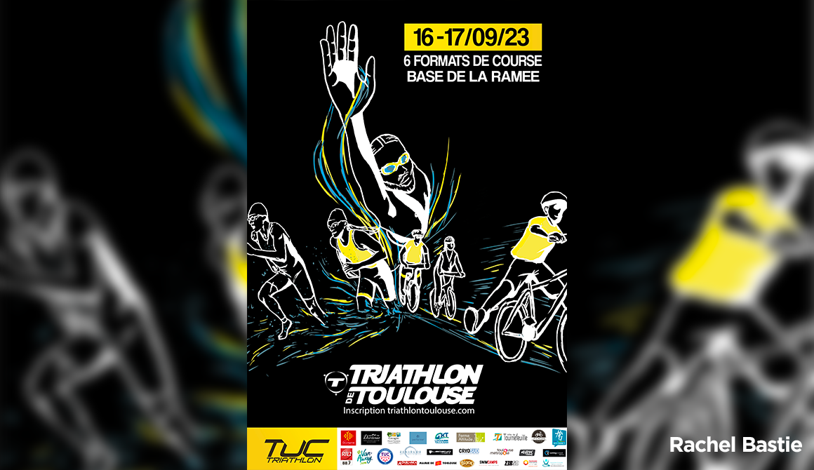 Affiche TUC Triathlon : projet cursus design graphique et digital - années 2 à 4