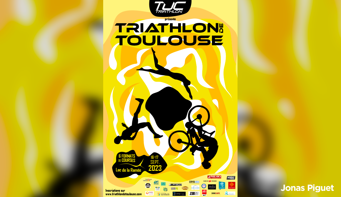 Affiche TUC Triathlon : projet graphic and digital design course - year 2 to 4