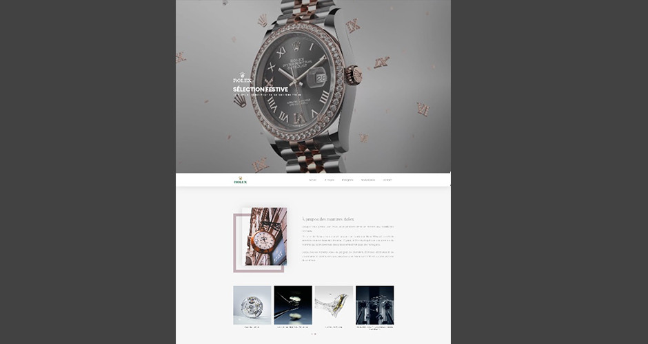 projet école design graphique et digital : Montre de luxe