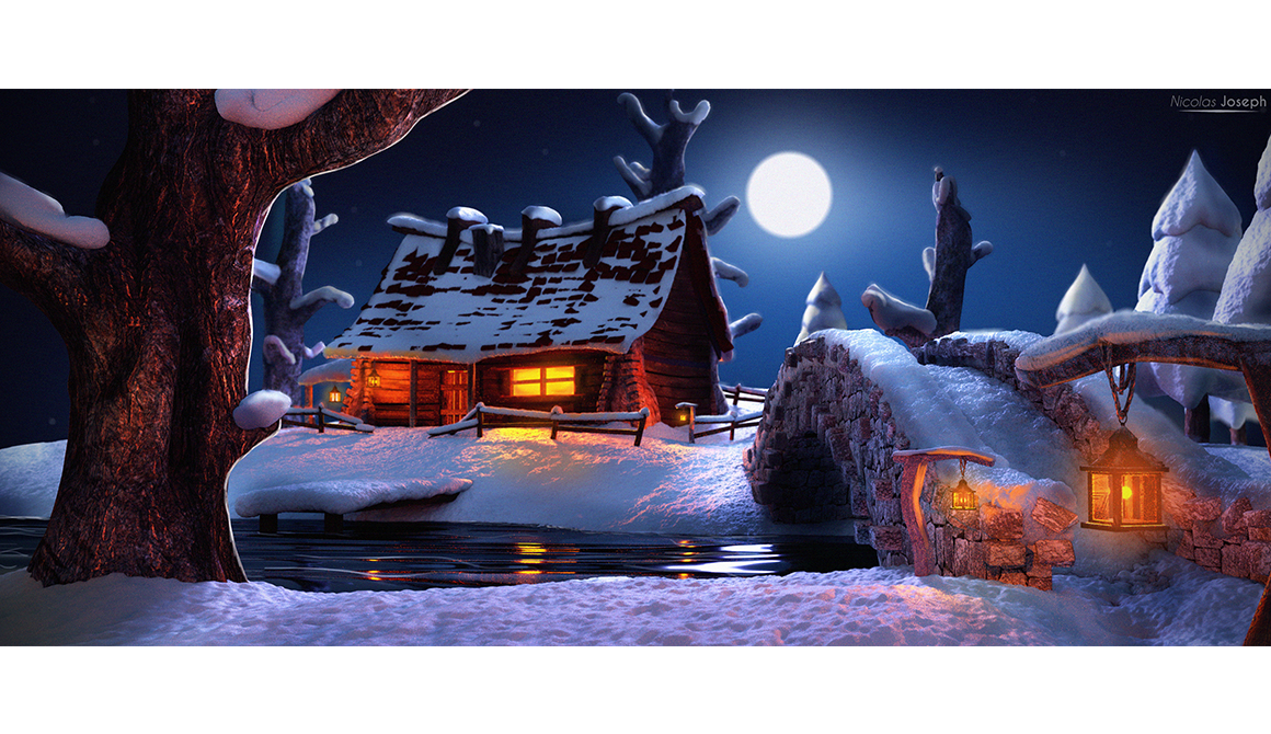 La cabane : projet cursus animation 3d / jeux vidéo game art - années 2 à 4